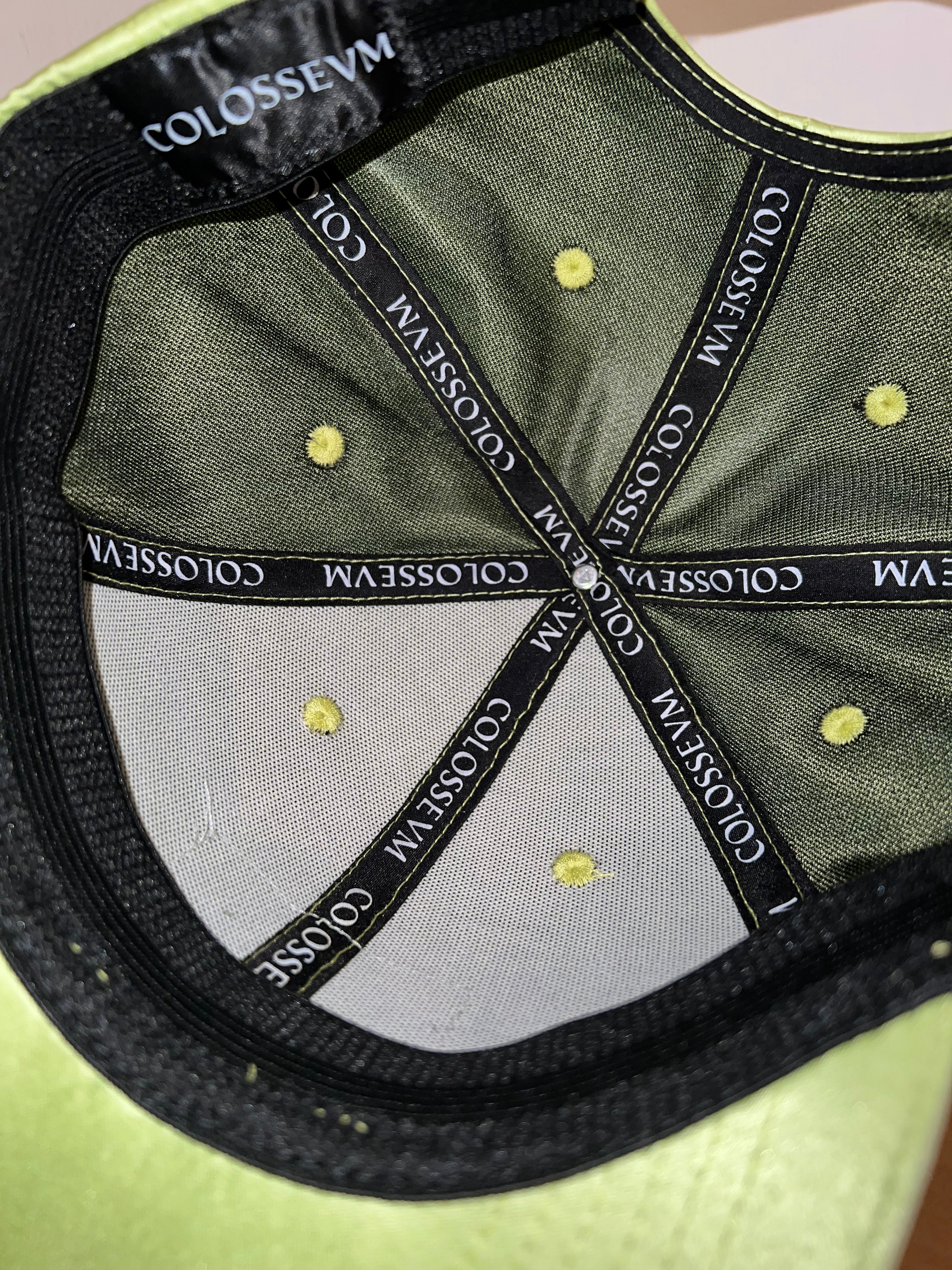 Lime Glow Satin Baseball Hat – COLOSSEVM®