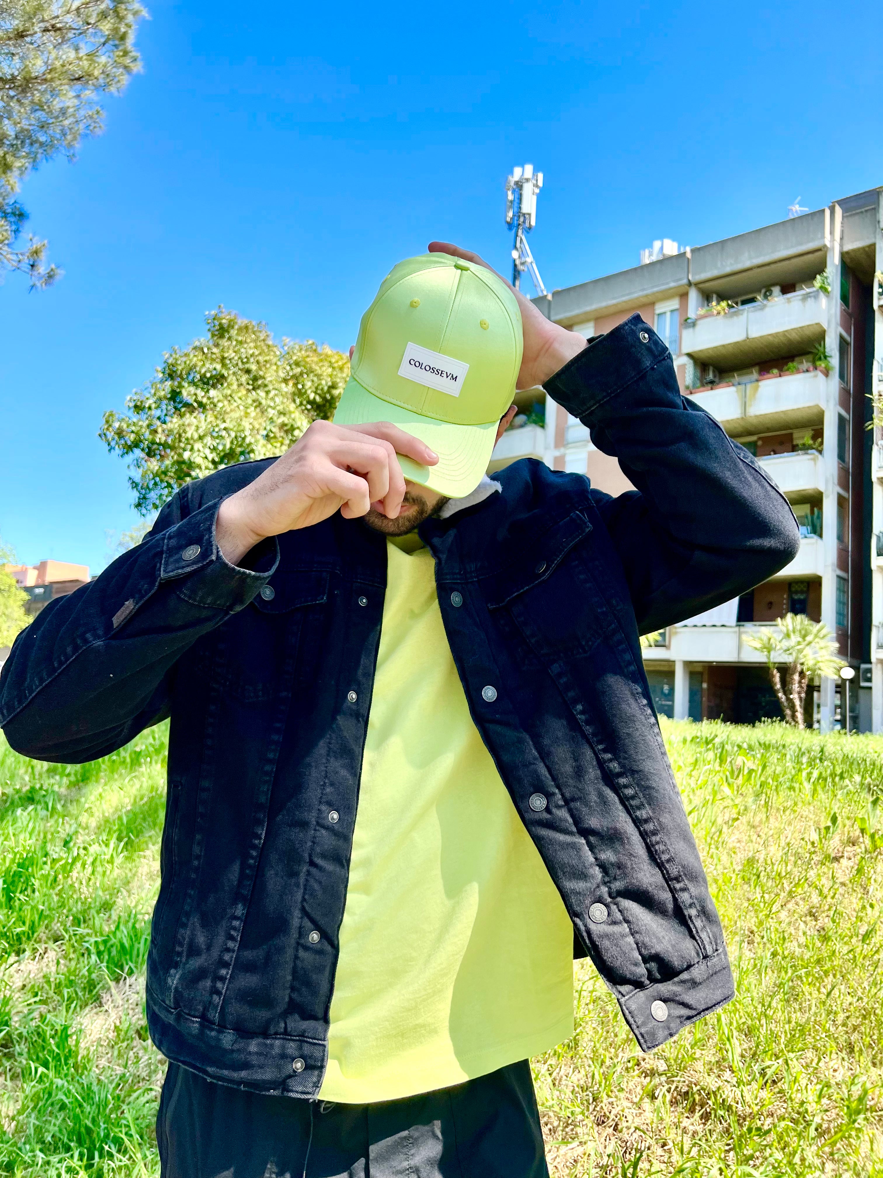 Lime Glow Satin Baseball Hat – COLOSSEVM®